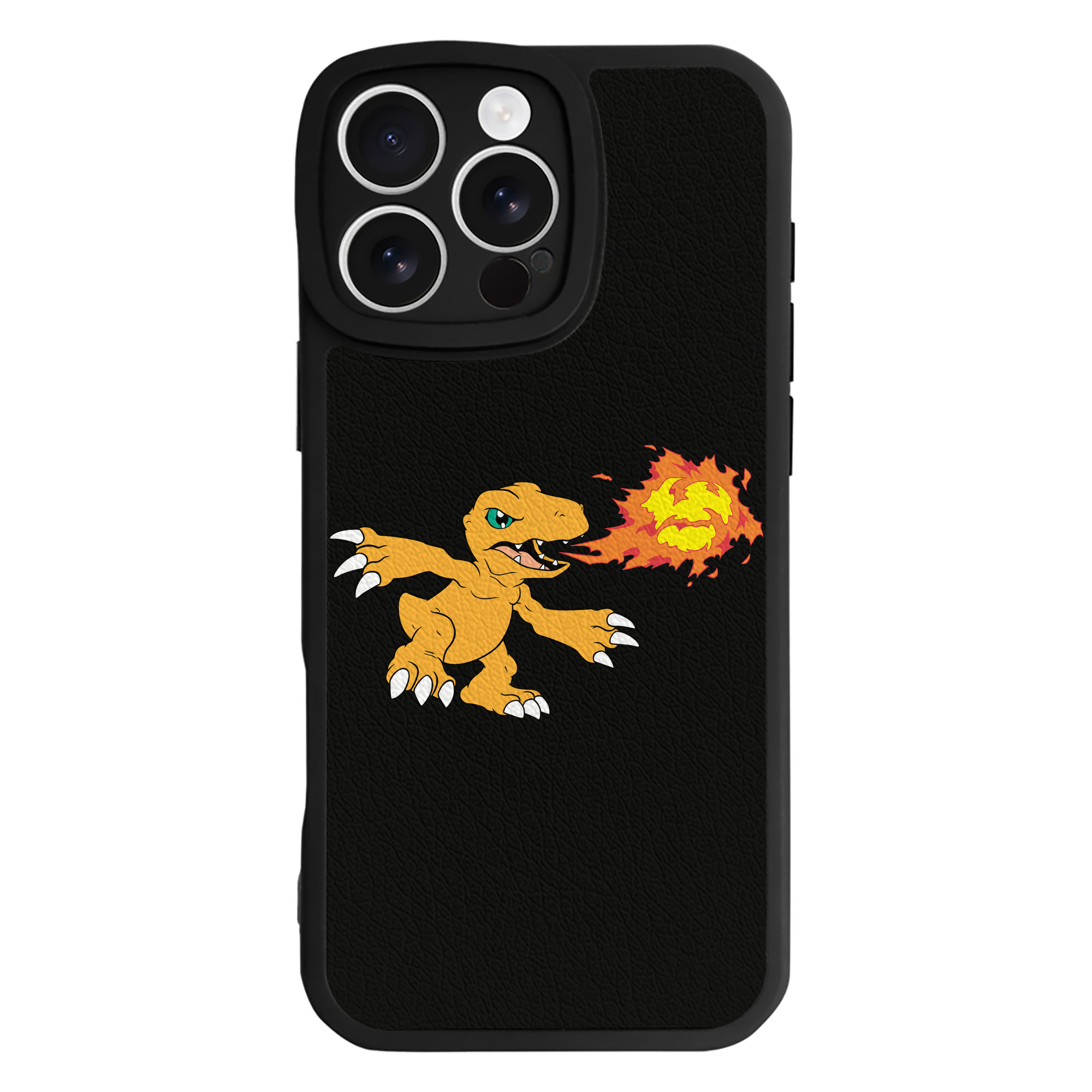 （画像用） Digimon デジタルモンスター/デジモン 【iPhone 16シリーズ対応】シリコンスマホケース（レザー調） 材質：シリコン